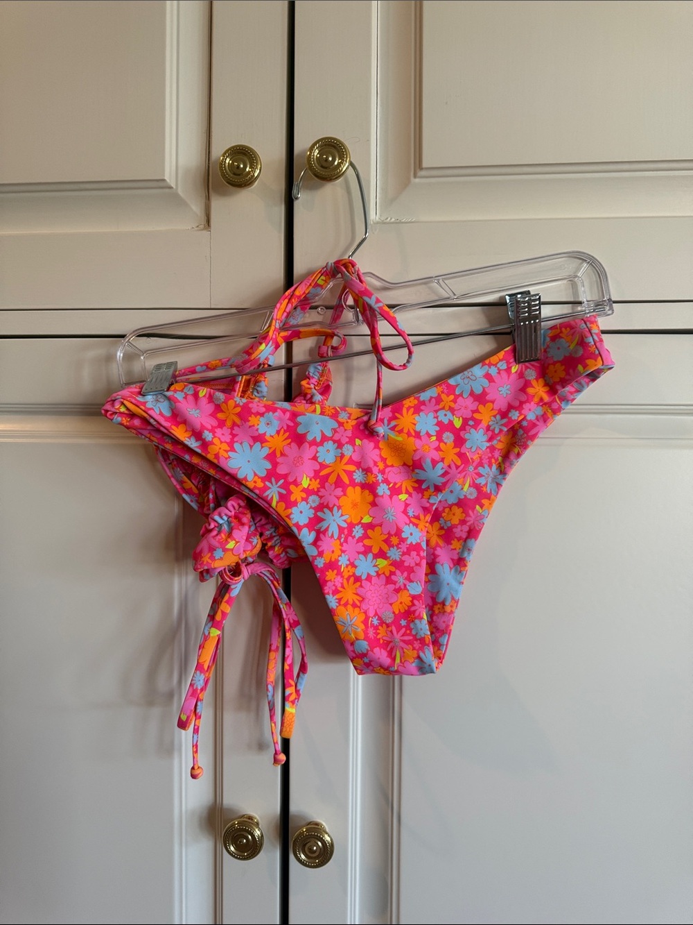 Kulani Kinis Pink Floral Tie-Side Kids Bikini Bottom